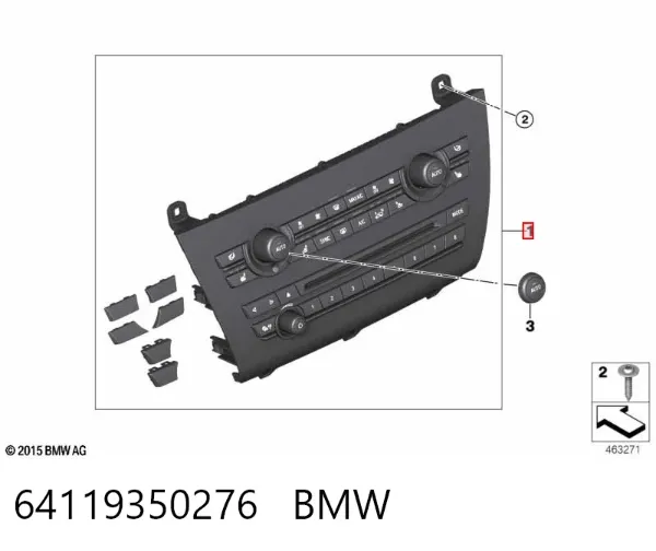 Блок управління кондиціонером 64119350276 BMW