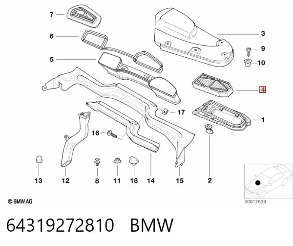Фільтр салону 64319272810 BMW