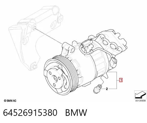 Компресор кондиціонера 64526915380 BMW