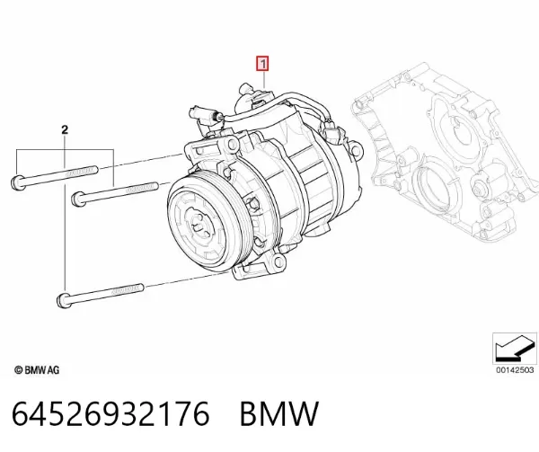 Компресор кондиціонера 64526932176 BMW