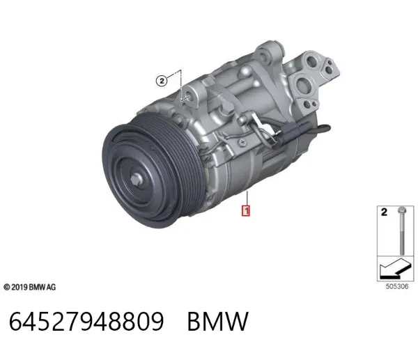 Компресор кондиціонера 64527948809 BMW