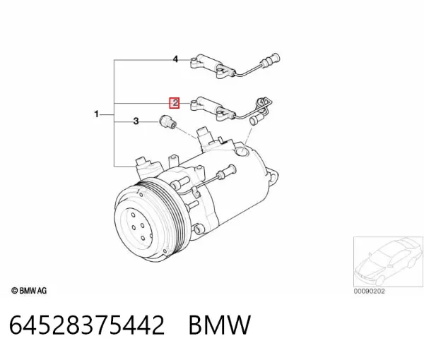 Датчик включення вентилятора 64528375442 BMW