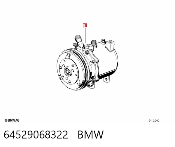 Компресор кондиціонера 64529068322 BMW