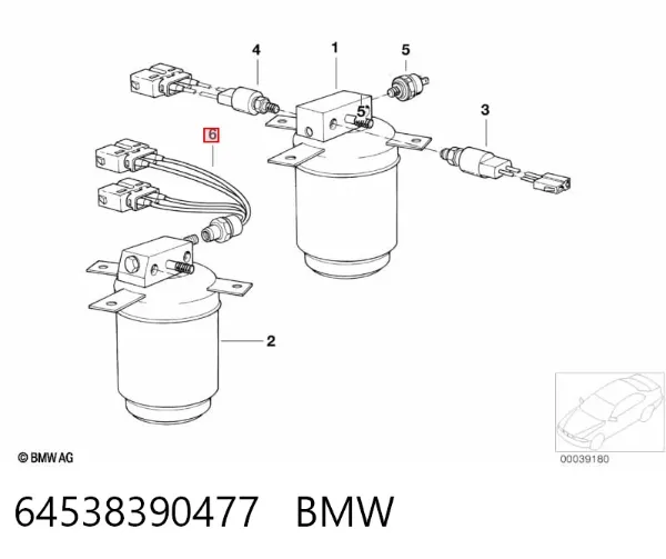 Датчик тиску кондиціонера 64538390477 BMW
