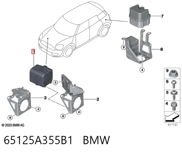  65125A355B1 BMW