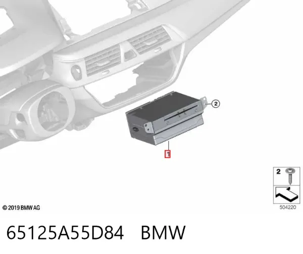 Магнітола 65125A55D84 BMW