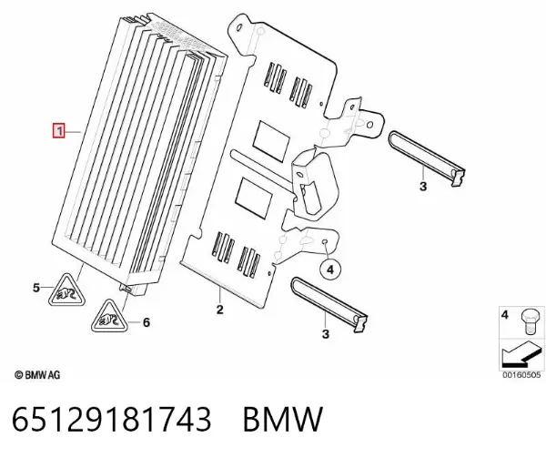 Підсилювач звуку аудіосистеми 65129181743 BMW