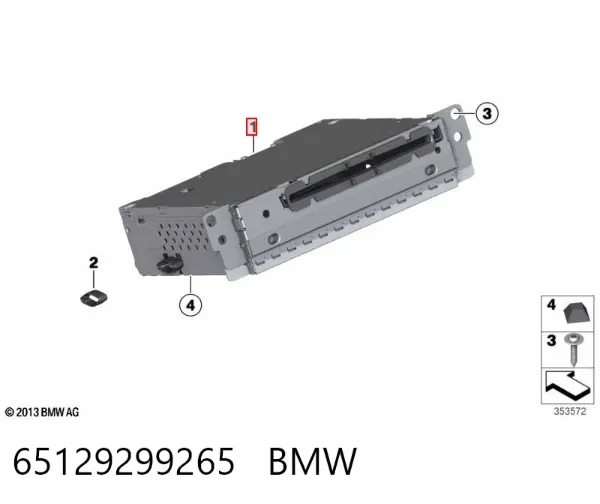 Магнітола 65129299265 BMW