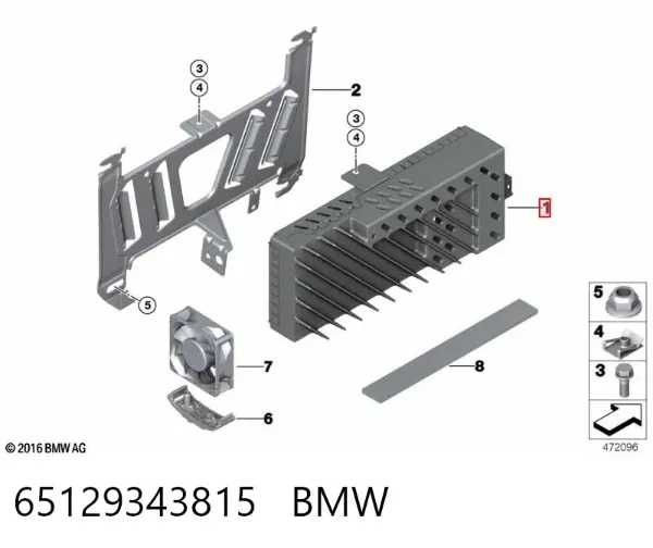 Підсилювач звуку аудіосистеми 65129343815 BMW