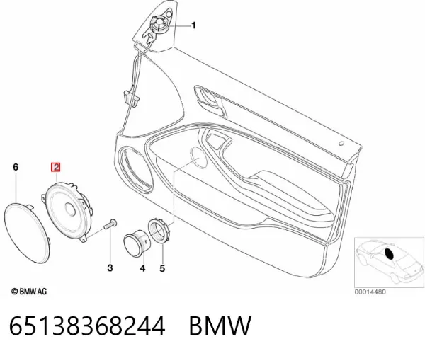 Динамік передньої двері 65138368244 BMW