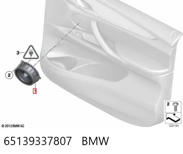 Динамік задньої двері 65139337807 BMW