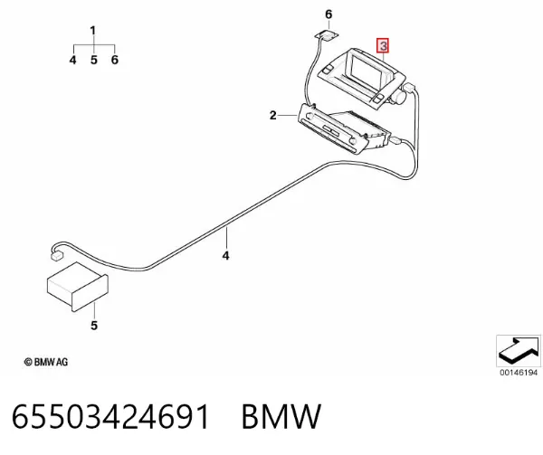 Дисплей багатофункціональний 65503424691 BMW