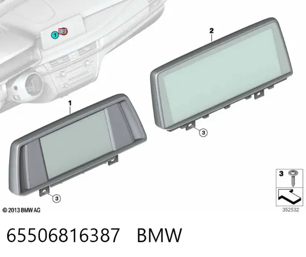Дисплей багатофункціональний 65506816387 BMW