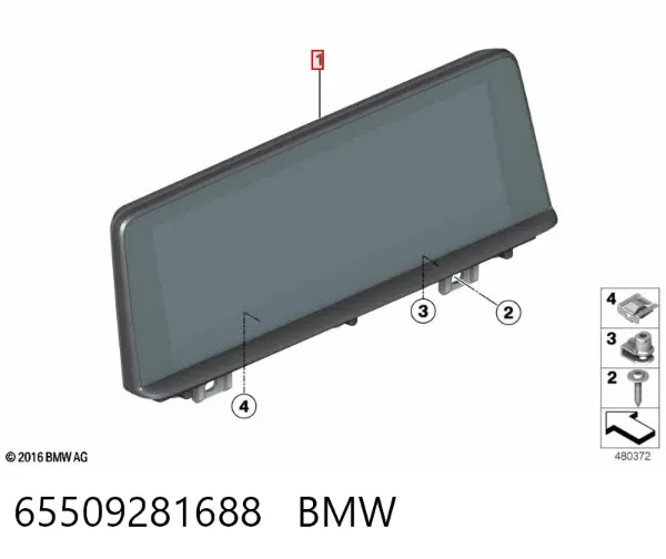 Дисплей багатофункціональний 65509281688 BMW