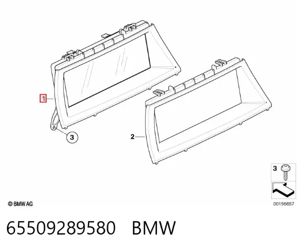 Монітор (дисплей) переднього підголівника 65509289580 BMW