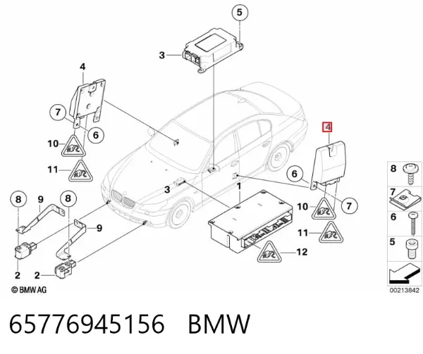 Модуль-процесор керування подушки безпеки 65776945156 BMW