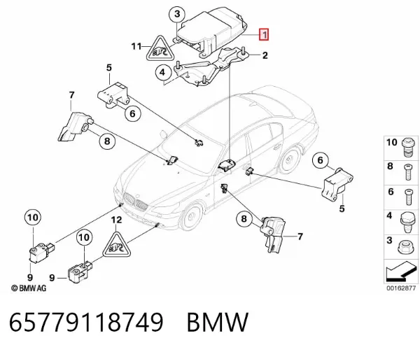 Модуль-процесор керування подушки безпеки 65779118749 BMW