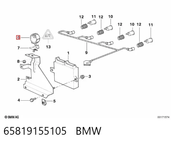 Радіатор кондиціонера 65819155105 BMW