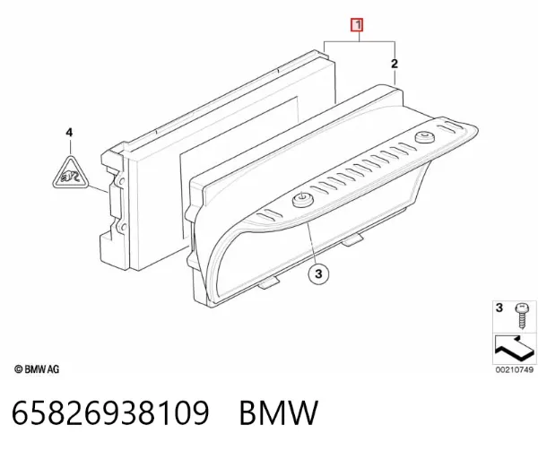 Дисплей багатофункціональний 65826938109 BMW