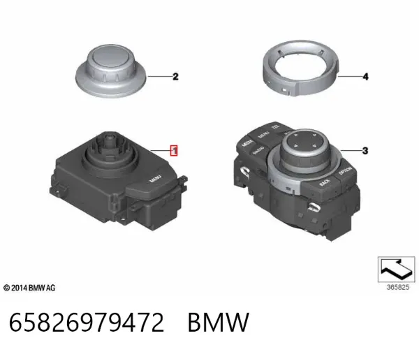 Пульт керування магнітолою 65826979472 BMW