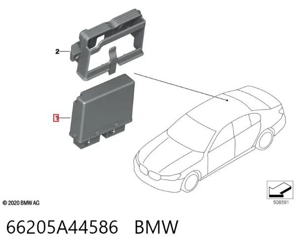 Модуль керування (ЕБУ) парктроніком 66205A44586 BMW