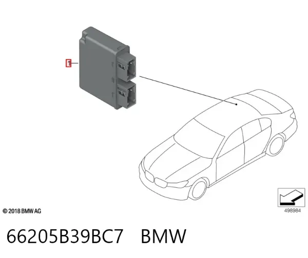 Модуль керування (ЕБУ) парктроніком 66205B39BC7 BMW