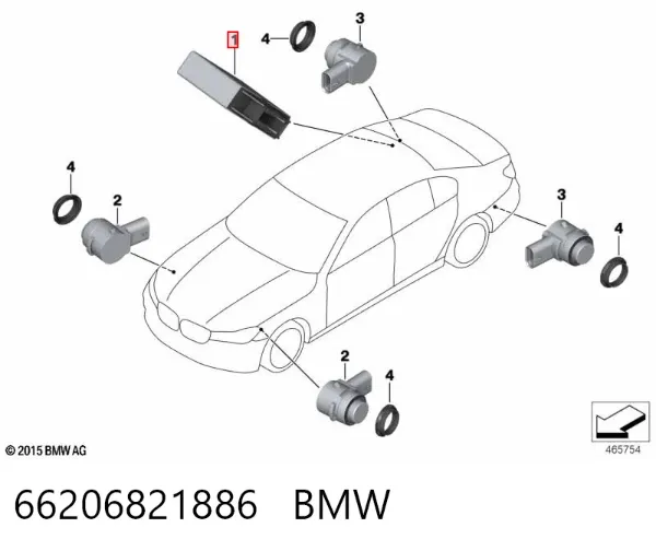 Модуль керування (ЕБУ) парктроніком 66206821886 BMW