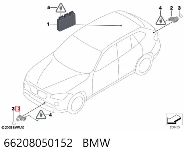 Датчик сигналізації паркування (парктронік), передній 66208050152 BMW