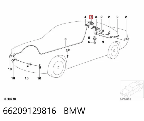 Модуль керування (ЕБУ) парктроніком 66209129816 BMW