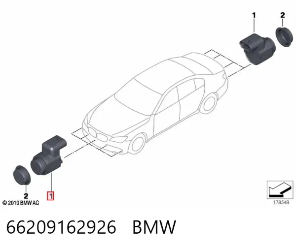 Датчик сигналізації паркування (парктронік), передній 66209162926 BMW