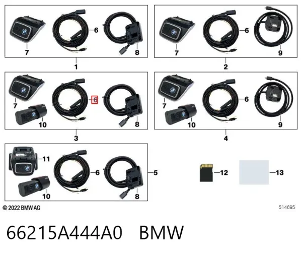  66215A444A0 BMW