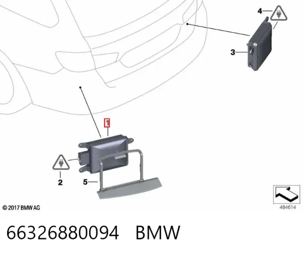 Датчик контролю мертвої зони, задній 66326880094 BMW