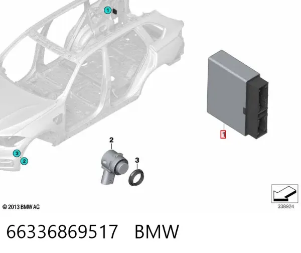 Модуль керування (ЕБУ) парктроніком 66336869517 BMW