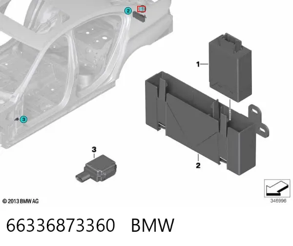 Модуль керування (ЕБУ) парктроніком 66336873360 BMW