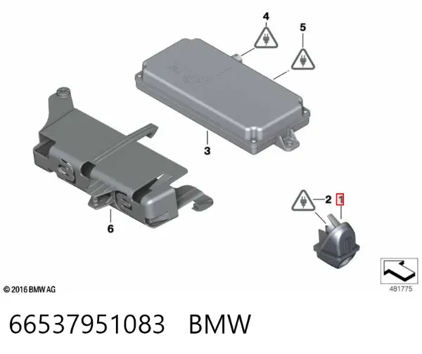 Камера системи забезпечення видимості 66537951083 BMW