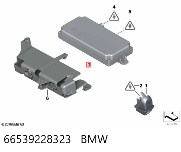 Модуль керування камерою 66539228323 BMW