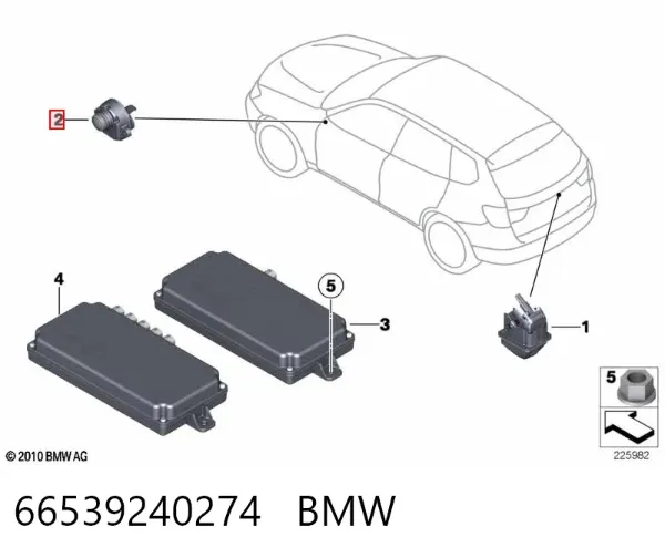 Камера системи забезпечення видимості 66539240274 BMW