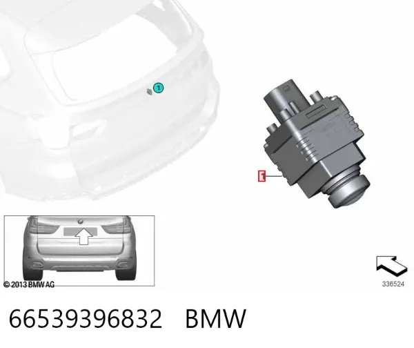 Камера системи забезпечення видимості 66539396832 BMW