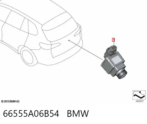 Камера системи забезпечення видимості 66555A06B54 BMW