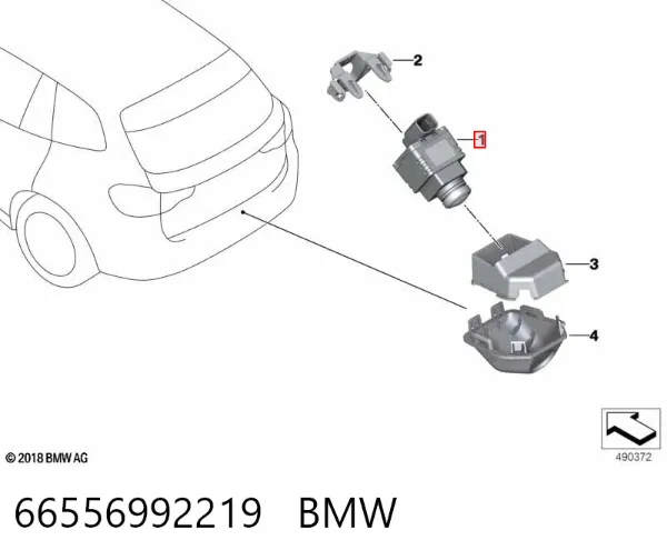 Камера системи забезпечення видимості 66556992219 BMW