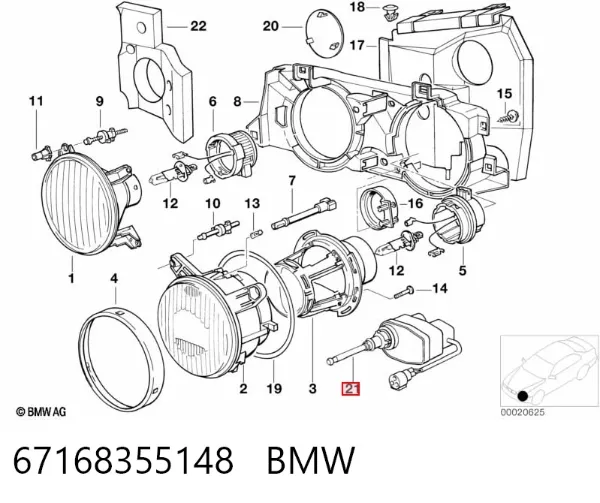 Коректор фар 67168355148 BMW