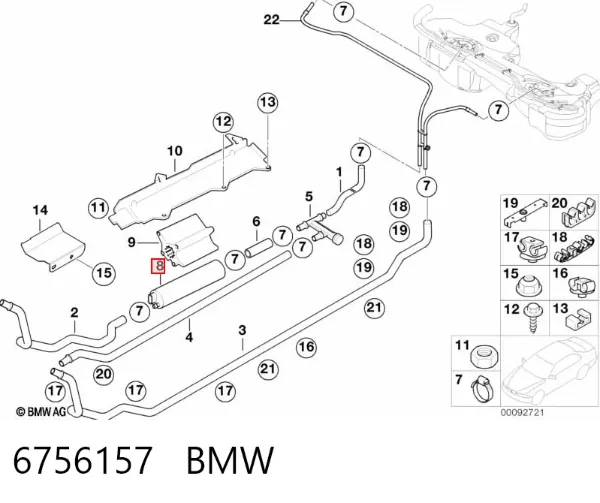 Паливний насос магістральний 6756157 BMW