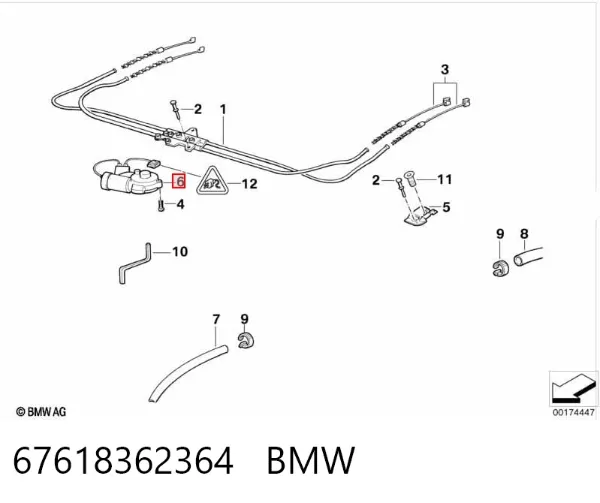 Двигун приводу люка 67618362364 BMW