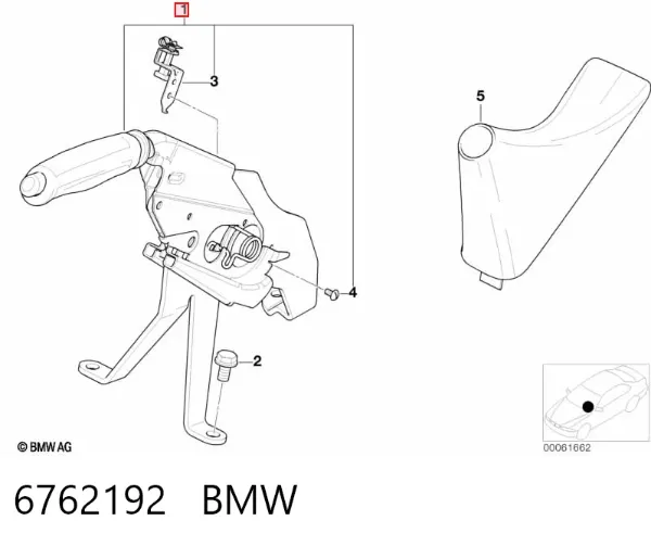 Важіль ручного гальма 6762192 BMW