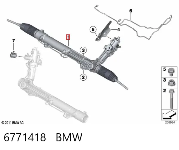 Рульова рейка 6771418 BMW