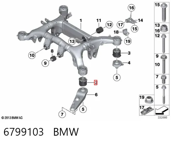 Балка задня 6799103 BMW