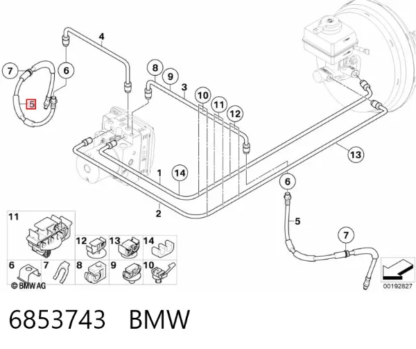 Гальмівні шланги передні 6853743 BMW