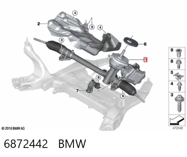 Рульова рейка 6872442 BMW