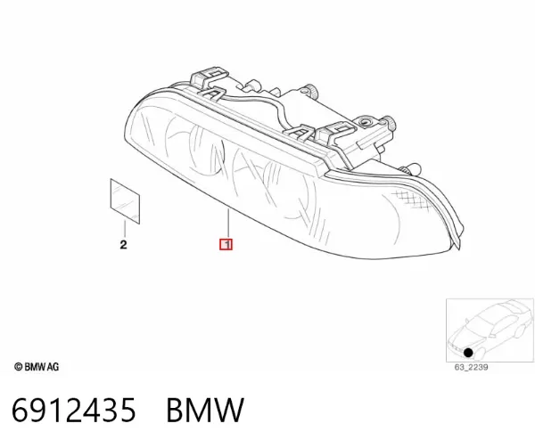 Фара ліва 6912435 BMW