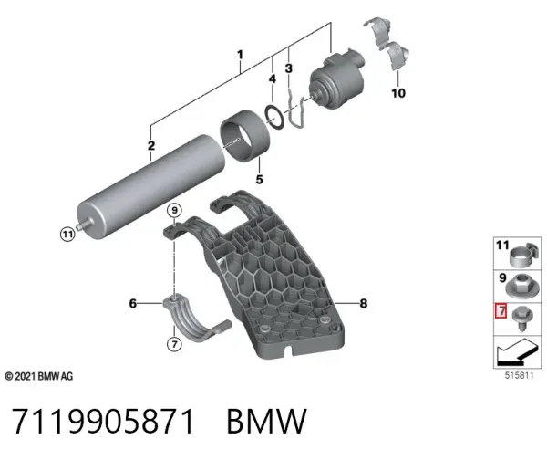 Болт переднього важеля, нижнього 7119905871 BMW